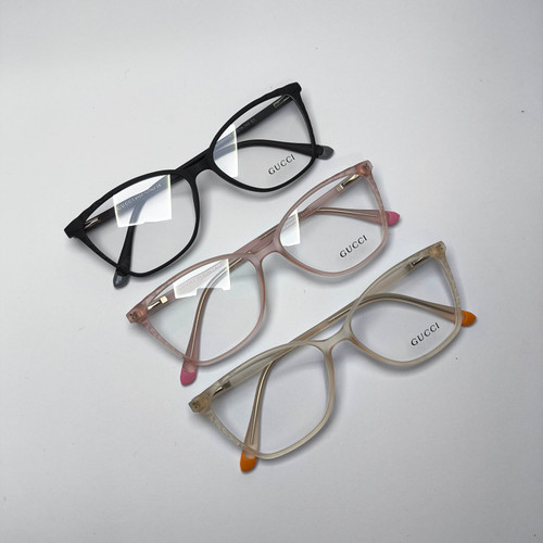 عینک طبی زنانه کائوچو پاستیلی دسته سیم گوچی Gucci مدل ۸۶۰۰۲۶