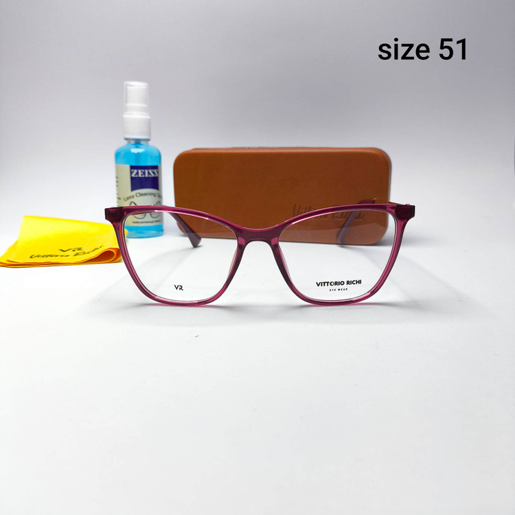 عینک طبی زنانه کائوچو دسته فلز Vittorio richi ویتوریو ریچی با پک جلد دستمال مدل 9530