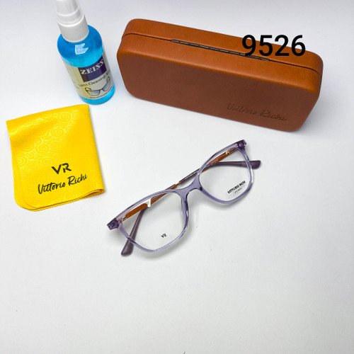 عینک طبی زنانه کائوچو tr90 دسته فلز Vittorio richi ویتوریو ریچی با پک جلد دستمال مدل 9526