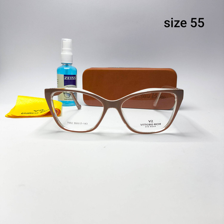 عینک طبی زنانه دسته فلز Vittorio richi ویتوریو ریچی با پک جلد دستمال مدل 7052