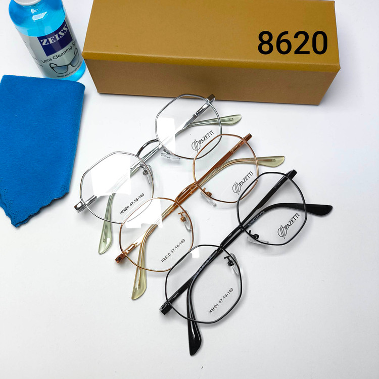 عینک طبی اسپرت فلزی هشت ضلعی برند پازتی Pazetti مدل 8620