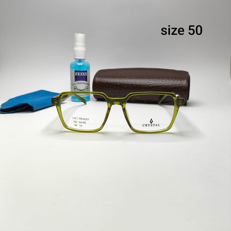 عینک طبی زنانه و مردانه کائوچو TR90 کریستال Crystal مدل 3323