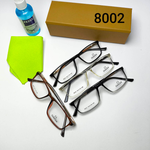 عینک طبی مردانه و زنانه کائوچو ـ فلزی پایه فنر امگا Omega مدل 8002