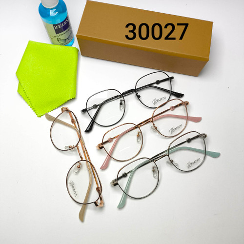 عینک طبی زنانه بلوکات فلزی گرد پازتی Pazetti مدل 30027