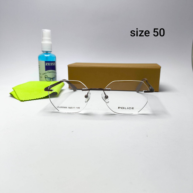 عینک طبی زنانه فلزی فریم لس پلیس Police مدل 202305