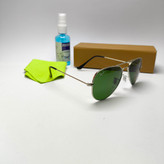 عینک آفتابی مردانه فلزی ریبن خلبانی شیشه سایز کوچیک Ray ban مدل ۳۰۲۴