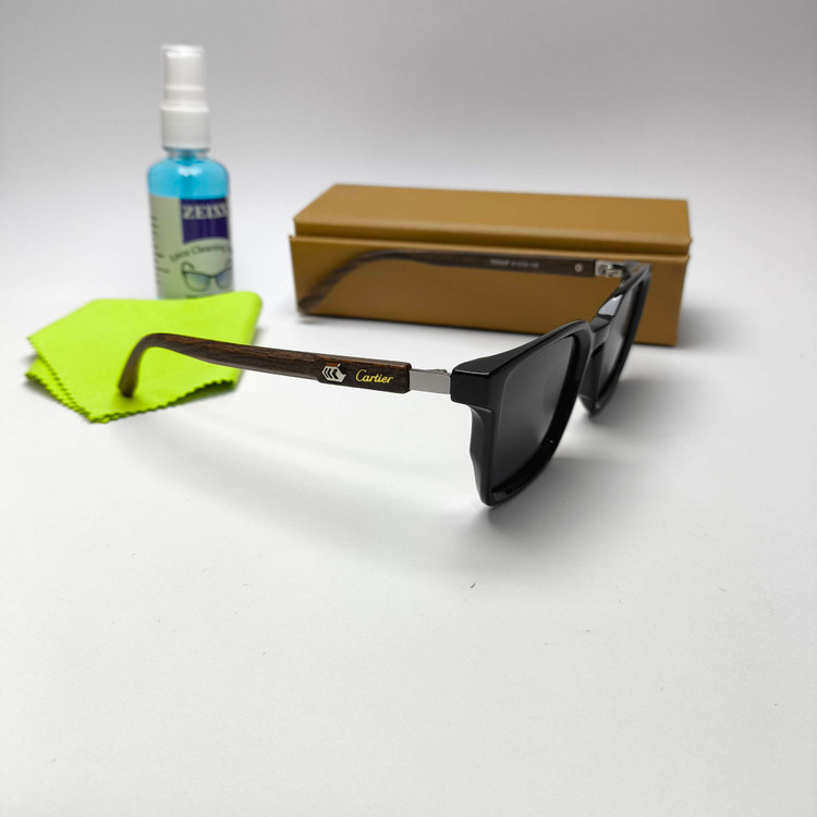 عینک آفتابی مردانه پلاریزه کائوچو کارتیر Cartier مدل 2524