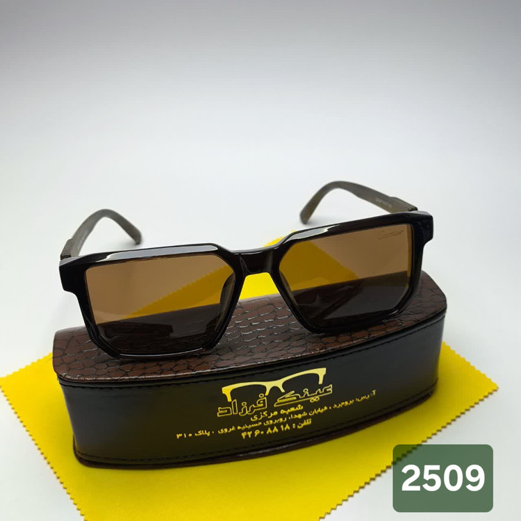 عینک آفتابی cartier کارتیر طرح دسته چوب مدل 2509