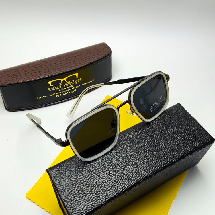 عینک آفتابی مردانه پورش Porsche مدل 1047 پلاریزه کائوچو + پک هدیه لوازم جانبی