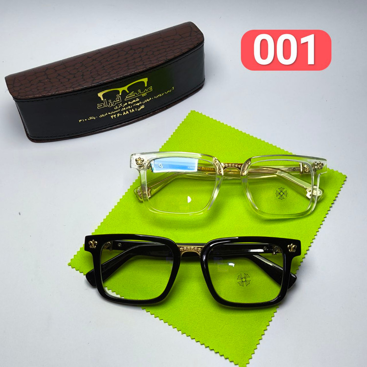 عینک طبی کروم هارتز Chrome hearts مدل 001 دسته سیم