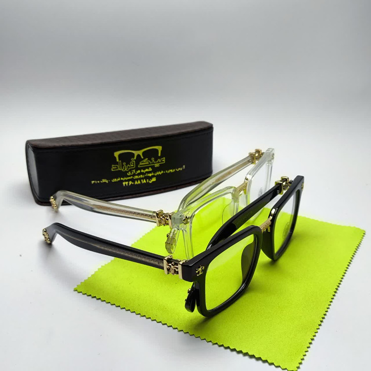 عینک طبی کروم هارتز Chrome hearts مدل 001 دسته سیم