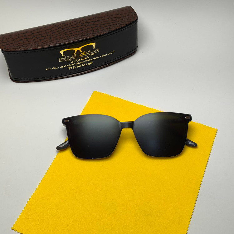 عینک طبی کاور دار ریچل Richel مدل 9220 اورجینال دسته سیم کائوچو پلاریزه اسیتیت به همراه پک هدیه