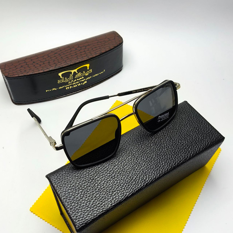 عینک آفتابی مردانه لوسیانو Luciano مدل 9590 پلاریزه کائوچو + پک هدیه لوازم جانبی کپی