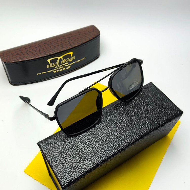 عینک آفتابی مردانه لوسیانو Luciano مدل 9590 پلاریزه کائوچو + پک هدیه لوازم جانبی کپی