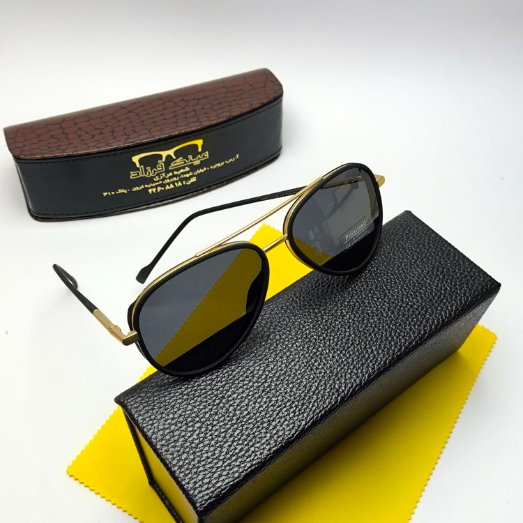 عینک آفتابی مردانه لوسیانو Luciano مدل 9587 پلاریزه کائوچو + پک هدیه لوازم جانبی کپی