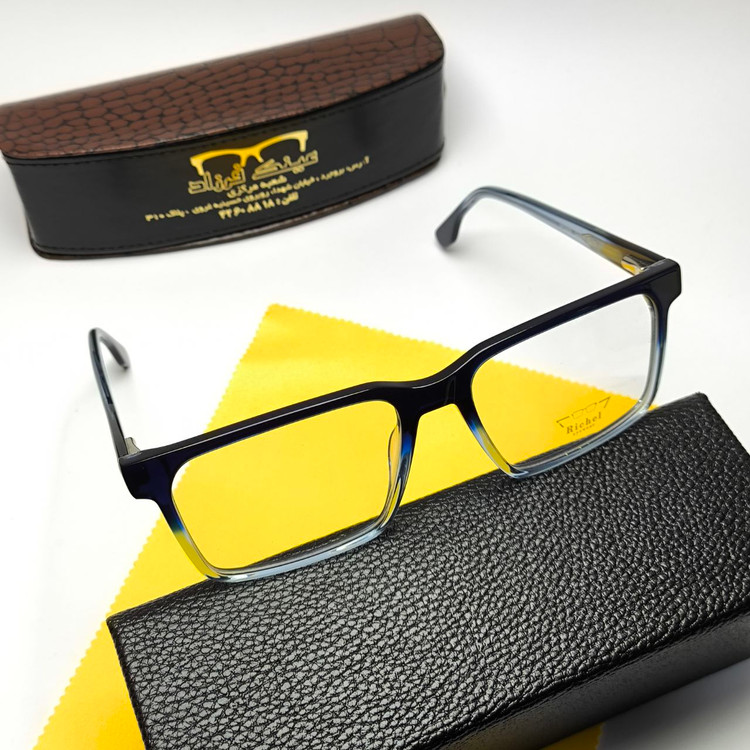 عینک طبی ریچل Richel مدل 22090 اورجینال دسته سیم کائوچو اسیتیت به همراه پک هدیه