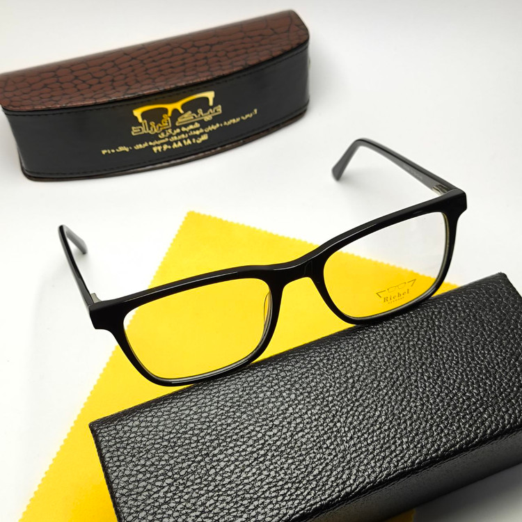 عینک طبی ریچل Richel مدل 92399 اورجینال دسته سیم کائوچو اسیتیت به همراه پک هدیه