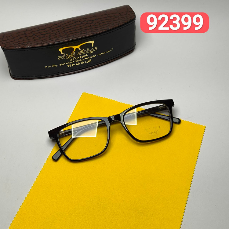 عینک طبی ریچل Richel مدل 92399 اورجینال دسته سیم کائوچو اسیتیت به همراه پک هدیه