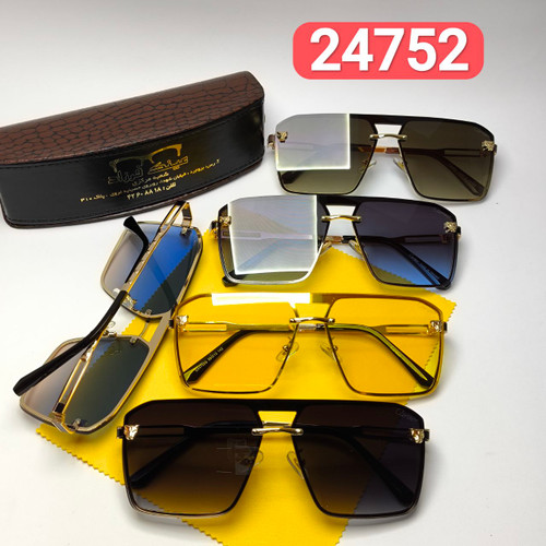 عینک آفتابی مردانه کارتیر Cartier مدل 2475201 فلزی + پک هدیه لوازم جانبی