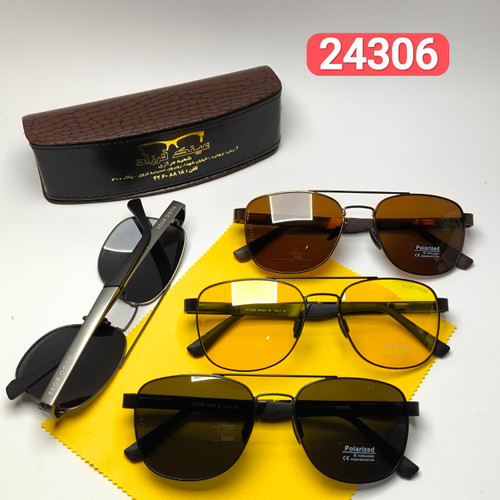 عینک آفتابی مردانه باس Hugo boss مدل 2430601 پلاریزه فلزی + پک هدیه لوازم جانبی