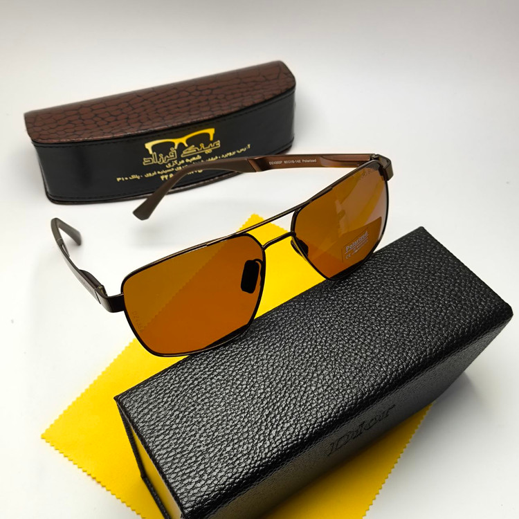 عینک آفتابی مردانه باس Hugo boss مدل 2435501 پلاریزه آلمینیوم + پک هدیه لوازم جانبی