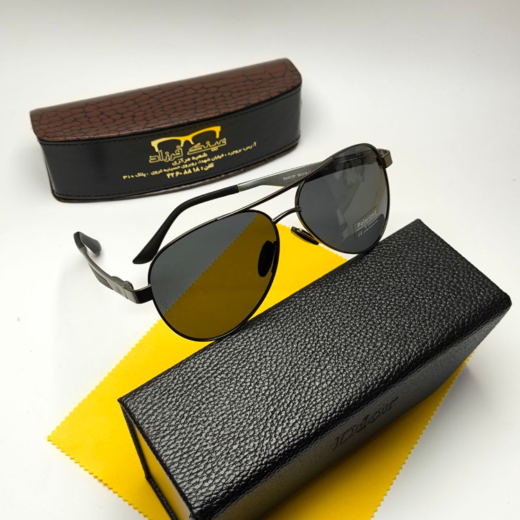 عینک آفتابی مردانه میباخ Maybach مدل 2431501 پلاریزه آلمینیوم + پک هدیه لوازم جانبی کپی