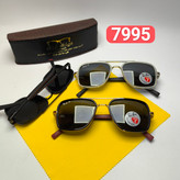 عینک آفتابی مردانه ریبن Ray ban مدل ۷۹۹۵04 پلاریزه فلزی + پک هدیه لوازم جانبی