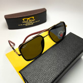 عینک آفتابی مردانه ریبن Ray ban مدل ۷۹۹۵04 پلاریزه فلزی + پک هدیه لوازم جانبی