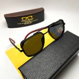 عینک آفتابی مردانه ریبن Ray ban مدل ۷۹۹۵04 پلاریزه فلزی + پک هدیه لوازم جانبی