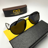 عینک آفتابی مردانه ریبن Ray ban مدل ۱۸۱۶۵04 پلاریزه فلزی + پک لوازم جانبی