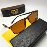 عینک آفتابی مردانه پرسل Persol مدل 807604 پلاریزه کائوچو پایه فلزی + پک هدیه لوازم جانبی