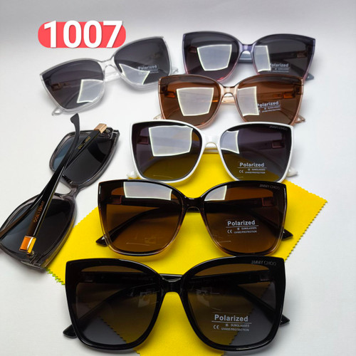 عینک آفتابی زنانه جیمی چو jimmy choo مدل 100704 کائوچو پلاریزه + هدیه لوازم جانبی