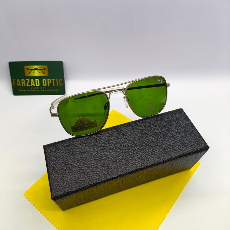 عینک آفتابی AO آمریکن اپتیکال American Optical مدل 52 عدسی شیشه سایز کوچیک
