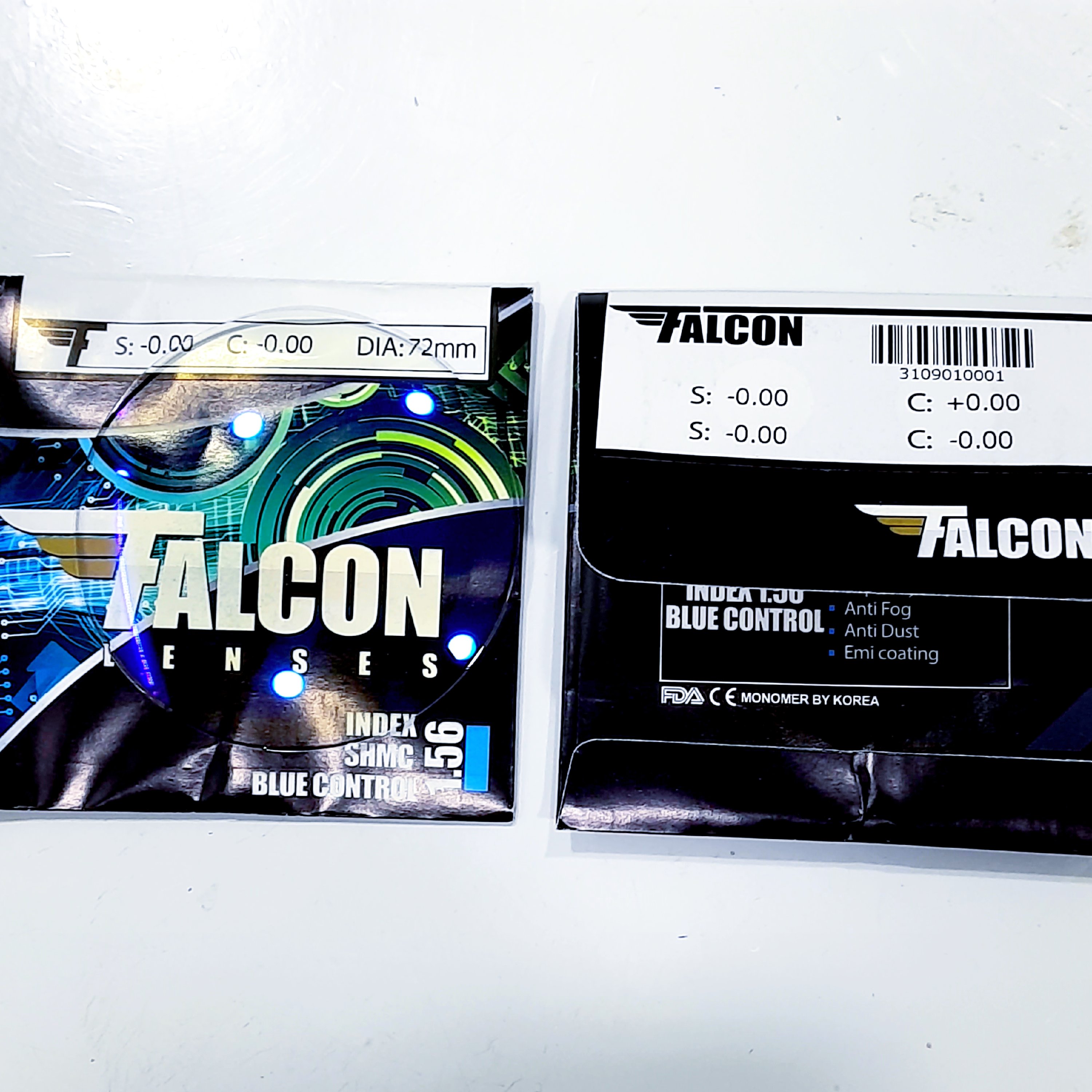 عدسی عینک آنتی رفلکس فالکون FALCON | آنتیرفلکس و هایدروفوبیک