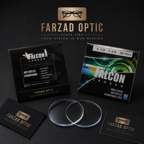 عدسی عینک فتوکرومیک FALCON | آنتیرفلکس سبز و هایدروفوبیک