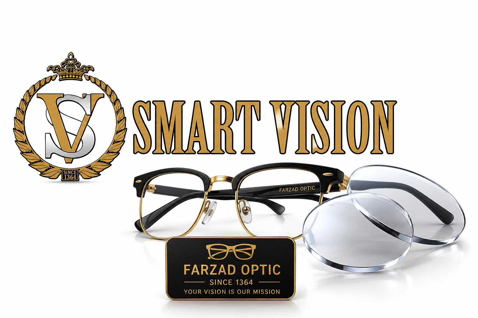 عدسی عینک فشرده 1.67 اسمارت ویژن Smart vision به همراه پک اورجینال