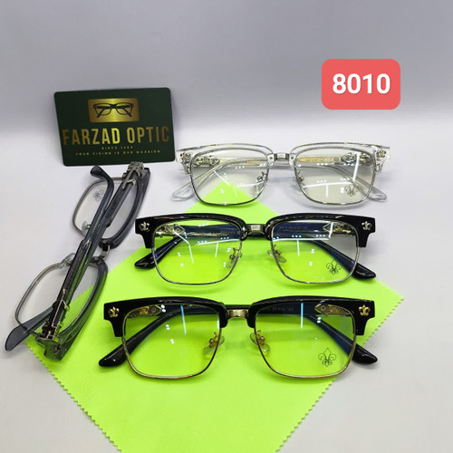 عینک طبی بلوکات کروم هارتز Chrome hearts مدل 9217 کلاب مستر فلز و کائوچو