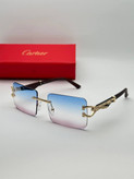 عینک آفتابی کارتیر Cartier مدل 2288 فلزی بدونه فریم فانتزی فشن