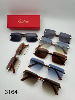 عینک آفتابی کارتیر Cartier مدل 2264 فلزی بدونه فریم فانتزی فشن