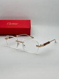 عینک آفتابی کارتیر Cartier مدل 2286 فلزی بدونه فریم فانتزی فشن