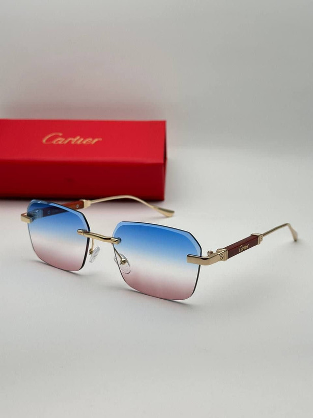 عینک آفتابی کارتیر Cartier مدل 2286 فلزی بدونه فریم فانتزی فشن