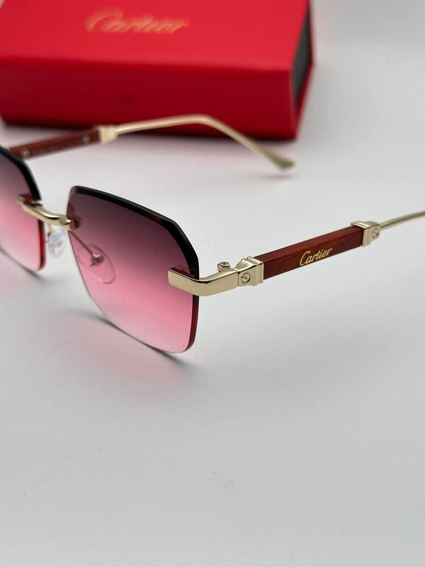 عینک آفتابی کارتیر Cartier مدل 2286 فلزی بدونه فریم فانتزی فشن
