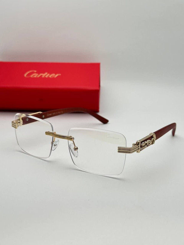 عینک آفتابی کارتیر Cartier مدل 2266 فلزی بدونه فریم فانتزی فشن