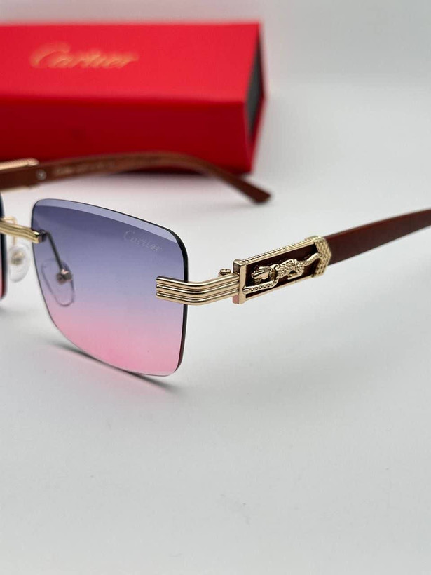 عینک آفتابی کارتیر Cartier مدل 2266 فلزی بدونه فریم فانتزی فشن