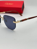 عینک آفتابی کارتیر Cartier مدل 2264 فلزی بدونه فریم فانتزی فشن