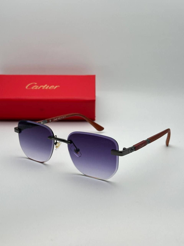 عینک آفتابی کارتیر Cartier مدل 2264 فلزی بدونه فریم فانتزی فشن