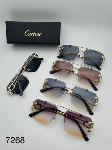 عینک آفتابی کارتیر Cartier مدل 22۶۸ فلزی بدونه فریم فانتزی فشن