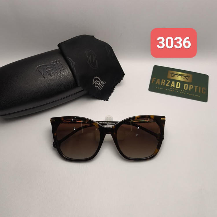 عینک آفتابی وتی Vetti مدل 3036 اورجینال پلاریزه UV400 فریم کائوچو استات همراه با پک اصلی و ضمانت اصالت
