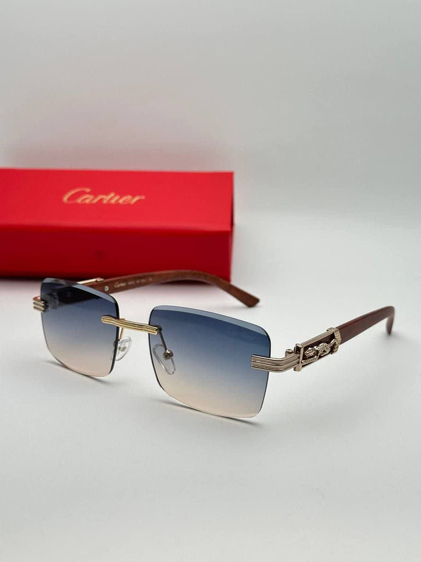 عینک آفتابی کارتیر Cartier مدل 2266 فلزی uv400 بدونه فریم فانتزی فشن