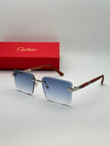 عینک آفتابی کارتیر Cartier مدل 2264 فلزی uv400 بدونه فریم فانتزی فشن
